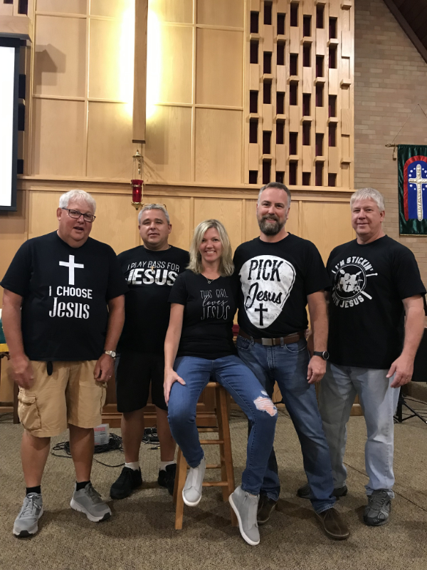 Our Worship Band Muscians: Larry, Damon, Shannon, Nate, Rann